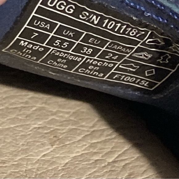 UGG Sz 7 Tippie Slip On Suede Comfort Insole Wool Back Espadrilles Ballet Flats - Picture 10 of 10